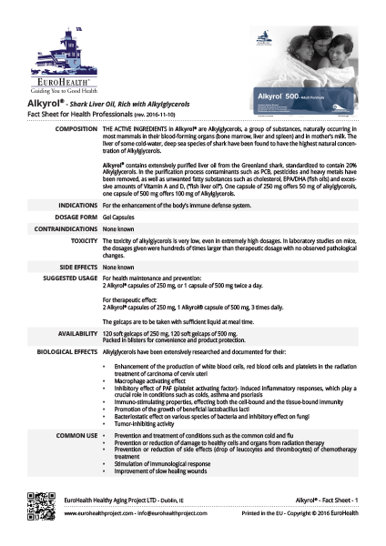 Alkyrol Factsheets